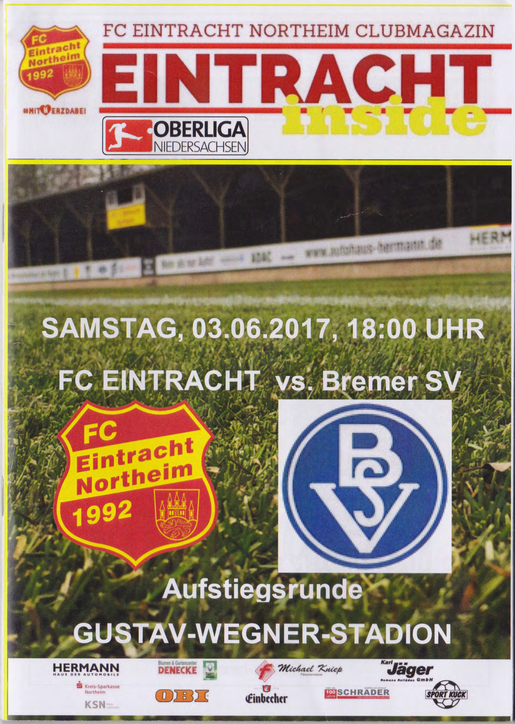 3. Spieltag [03.06.2017] FC Eintracht Northeim vs. Bremer SV