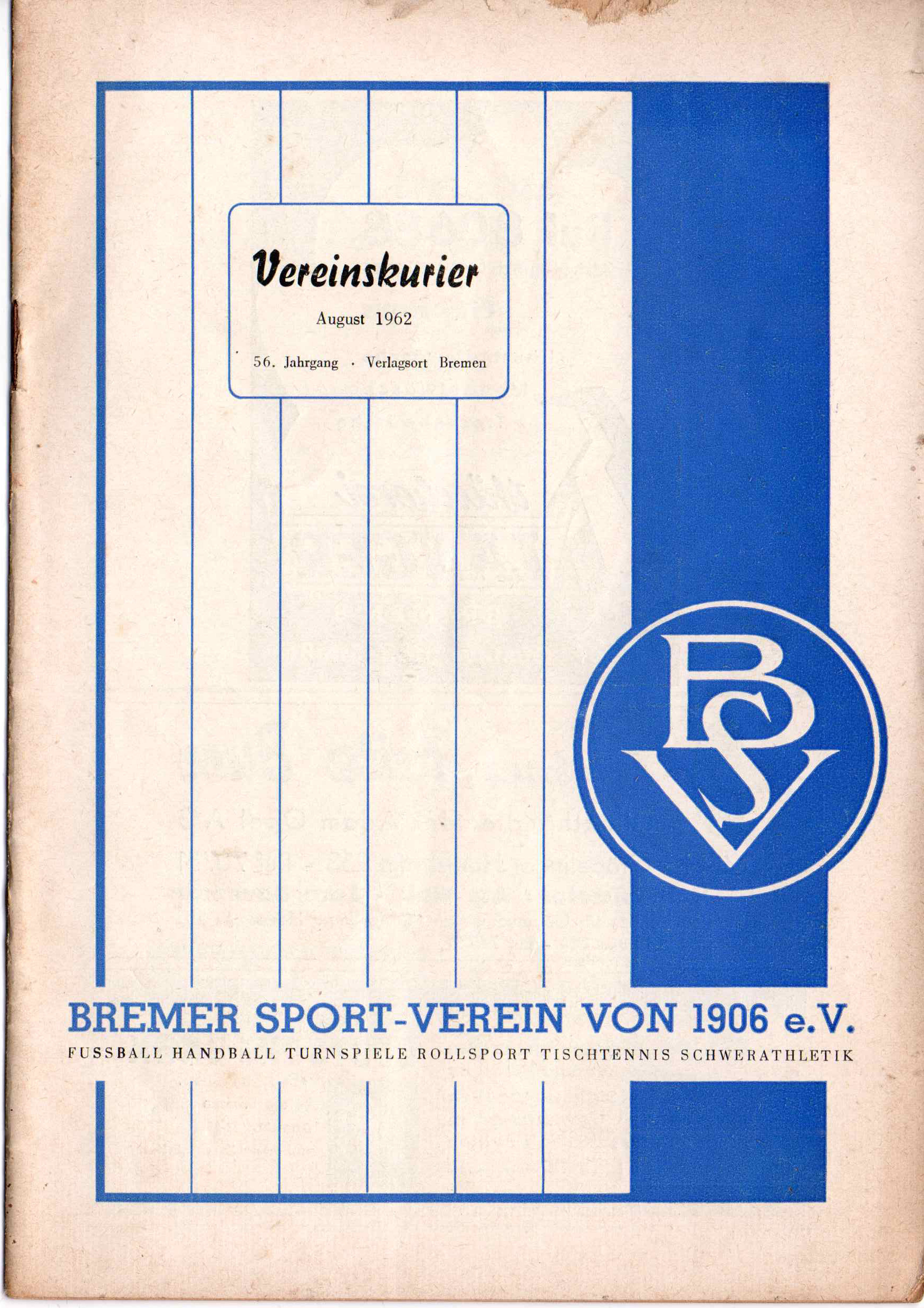 Vereinskurier August 1962