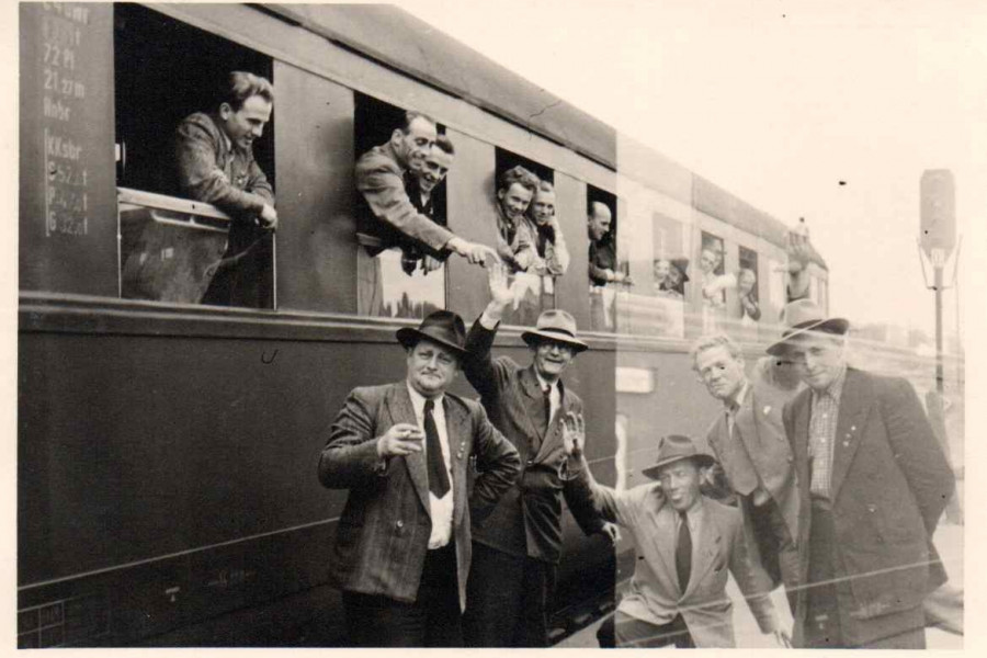 1952 Interzonenzug in Magdeburg Aus dem Privatalbum Hans Stephan