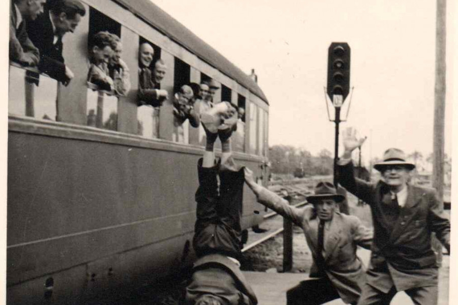 1952 Interzonenzug in Magdeburg Aus dem Privatalbum Hans Stephan