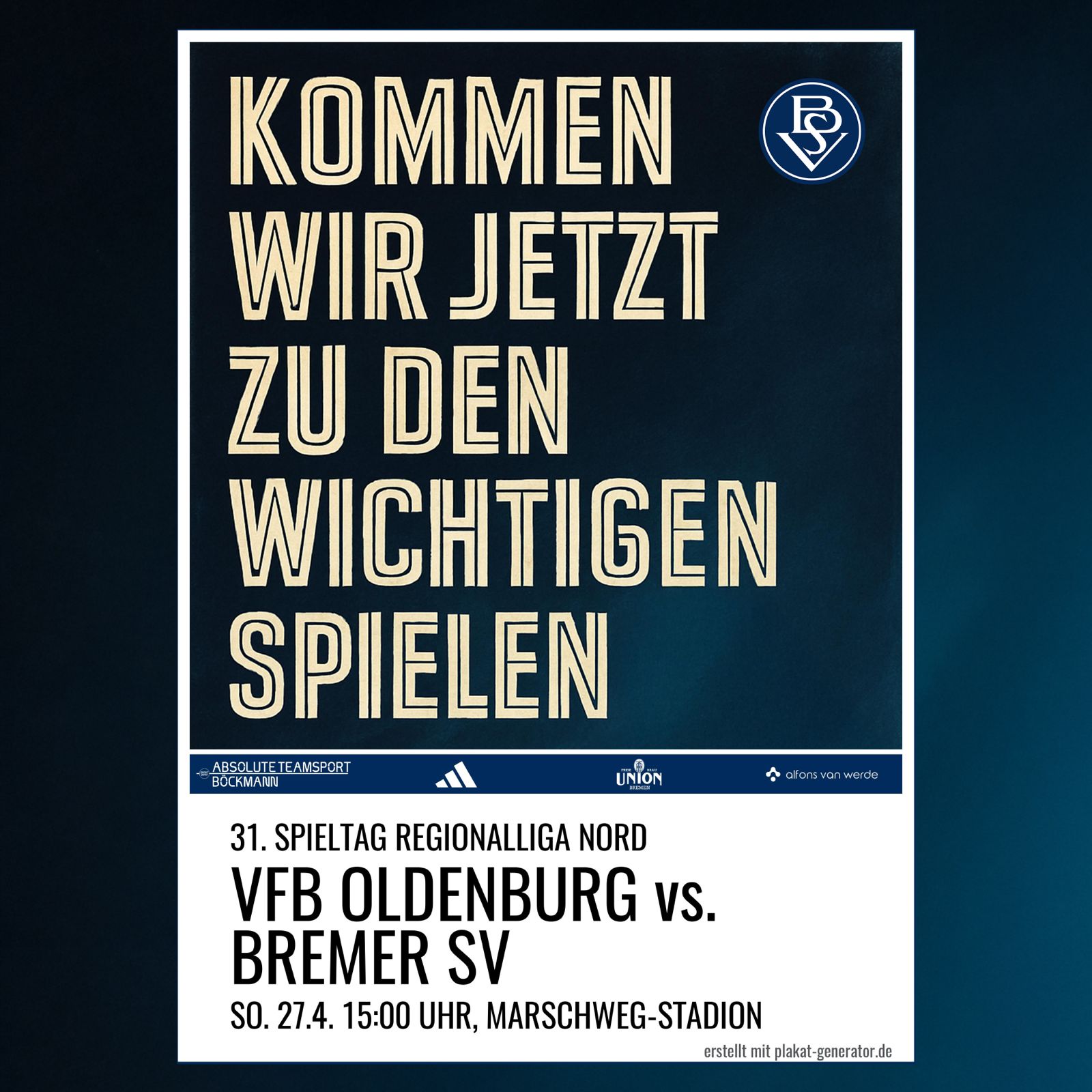 Spieltagsposter: Es ist erst vorbei, wenn es vorbei ist
