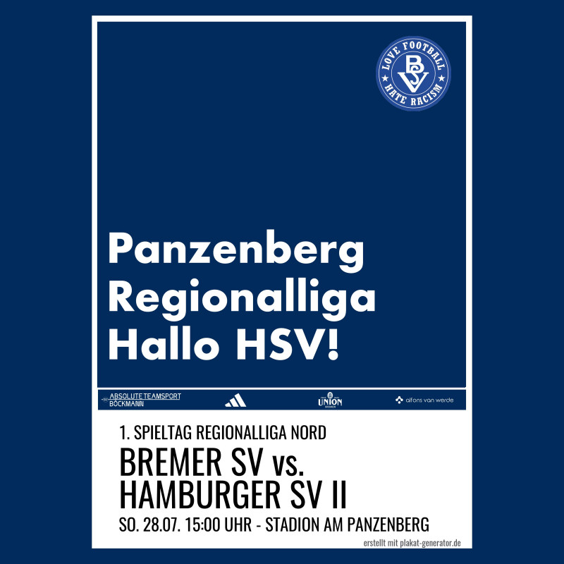 Spieltagsplakat Bremer SV - HSV II