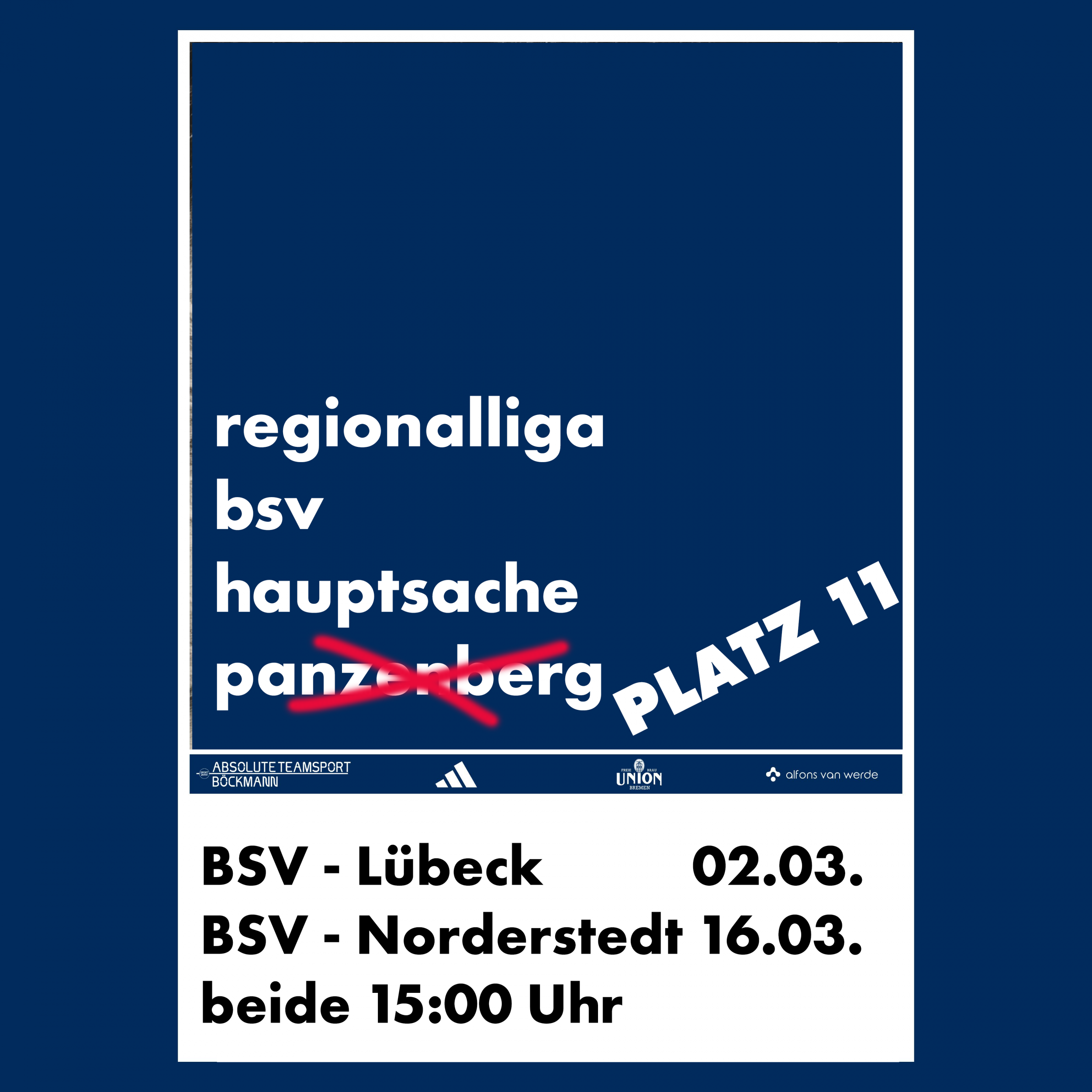 Spielverlegung Lübeck und Norderstedt