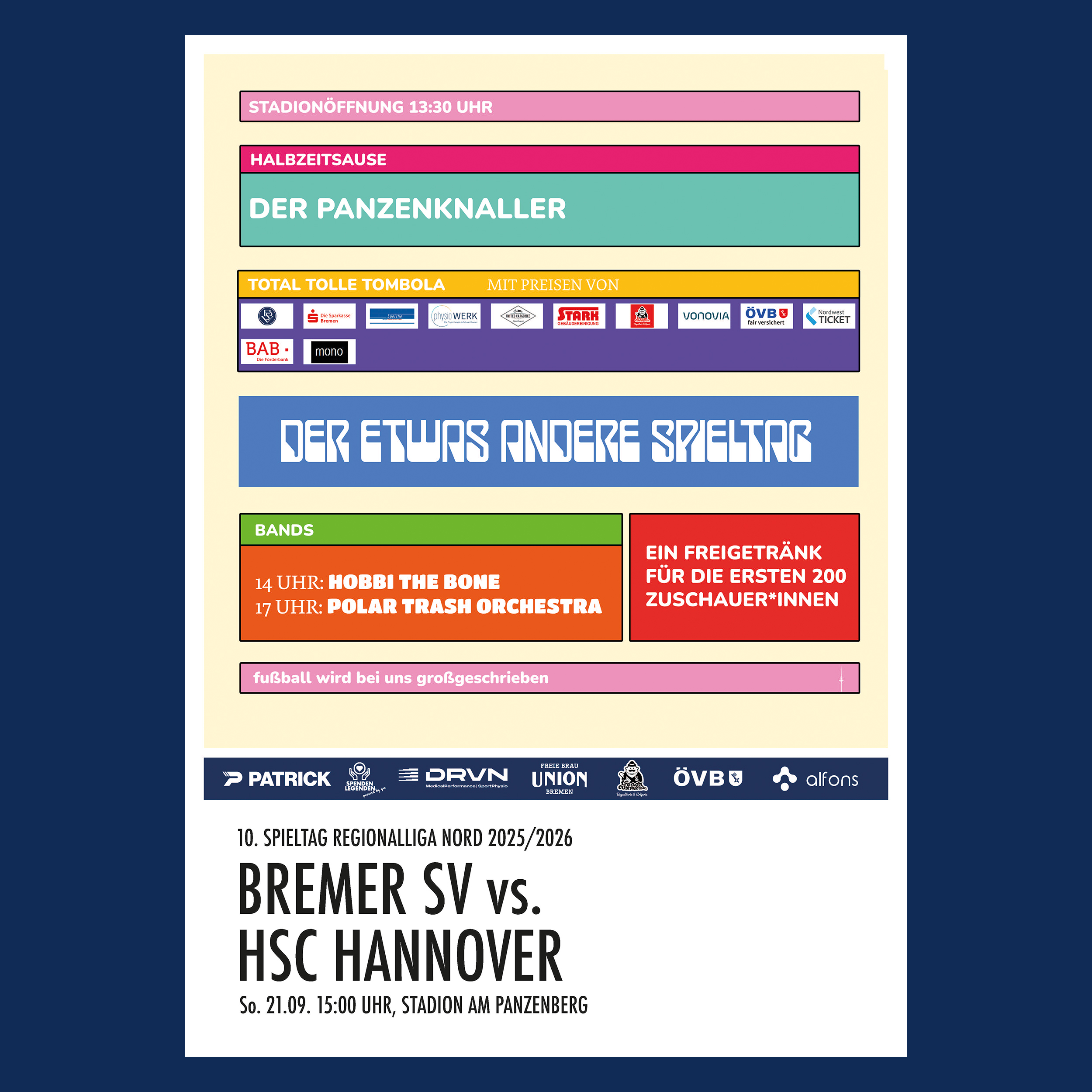 Spieltagsposter: Spiel, Spaß und Freude…