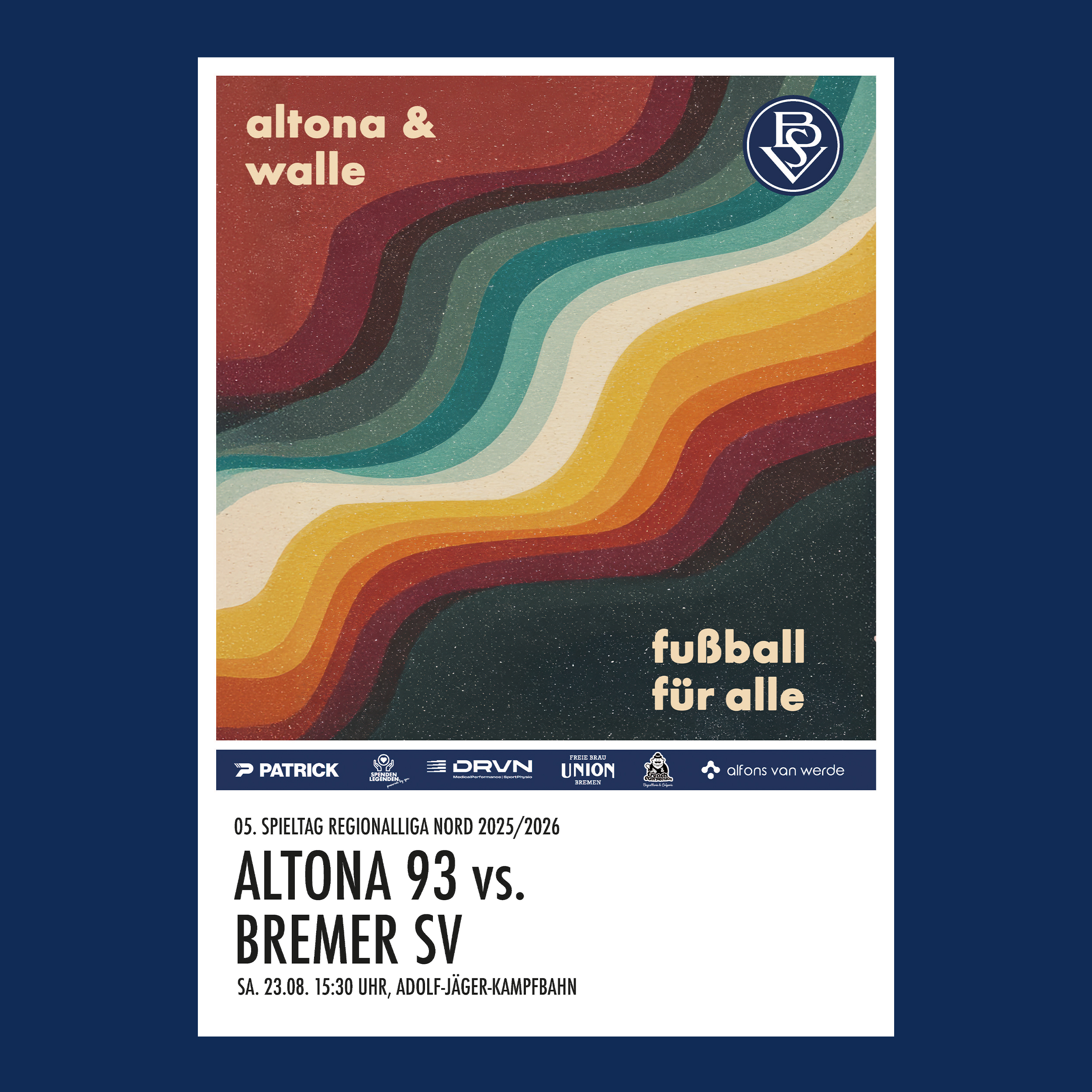 Spieltagsposter: Altona und Walle – Fußball für alle
